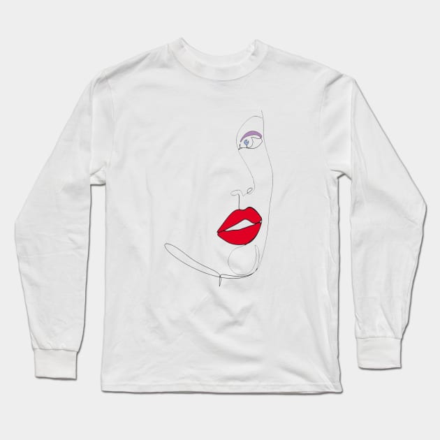 Beautiful face Long Sleeve T-Shirt by D_creations